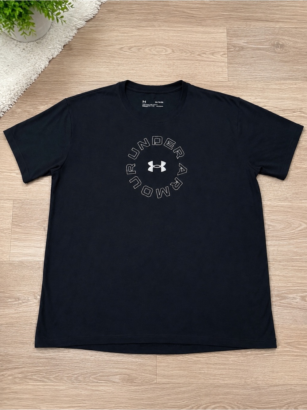 Under Armour Black Short Sleeve Tee with Circular Logo
